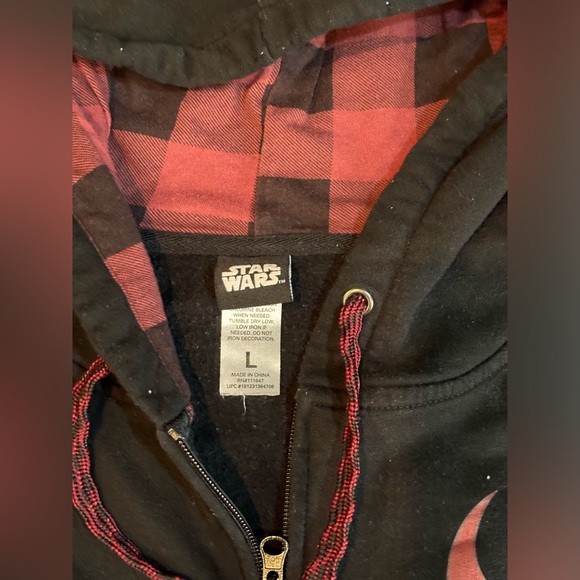 Star Wars Rebels Men’s Medium Black Zip-Up Hooded Sweatshirt - Picture 4 of 6